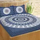 BLUE__Jaipuri bedsheet